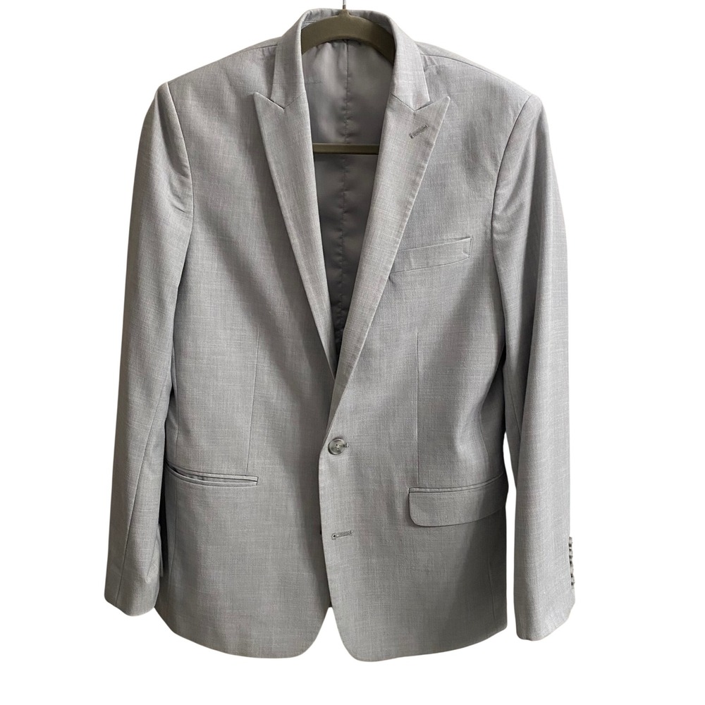Calvin Klein Boys Grey Suit Blazer Jacket Sz 16 Reg‎ Formal Graduation Wedding